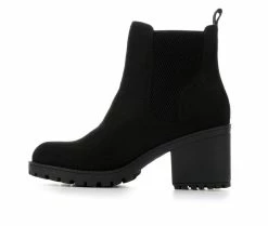 Hot Sale 💯 Women's Unr8ed Zinon Heeled Chelsea 🥾 Boots Black 🔔 -Journee shop 3