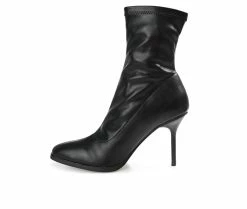 Deals 😀 Women's Journee Collection Gizzel Heeled Booties Black 🌟 -Journee shop 3 260