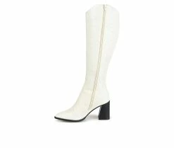 Top 10 🤩 Women's Journee Signature Laila Heeled Knee High 🥾 Boots Off White 🧨 -Journee shop 3 274