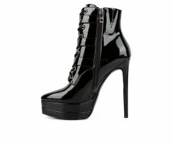 Wholesale 🧨 Women's London Rag Gangup Platform Stiletto Booties Black 🥰 -Journee shop 3 277