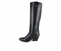 Budget 🔥 Women's XOXO Ella Knee High Heeled 🥾 Boots Black ⌛ -Journee shop 3 279