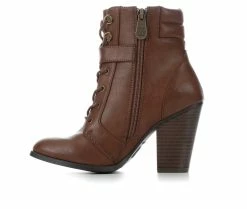 Wholesale ❤️ Women's Daisy Fuentes Chana Heeled Booties Brown 🛒 -Journee shop 3 28