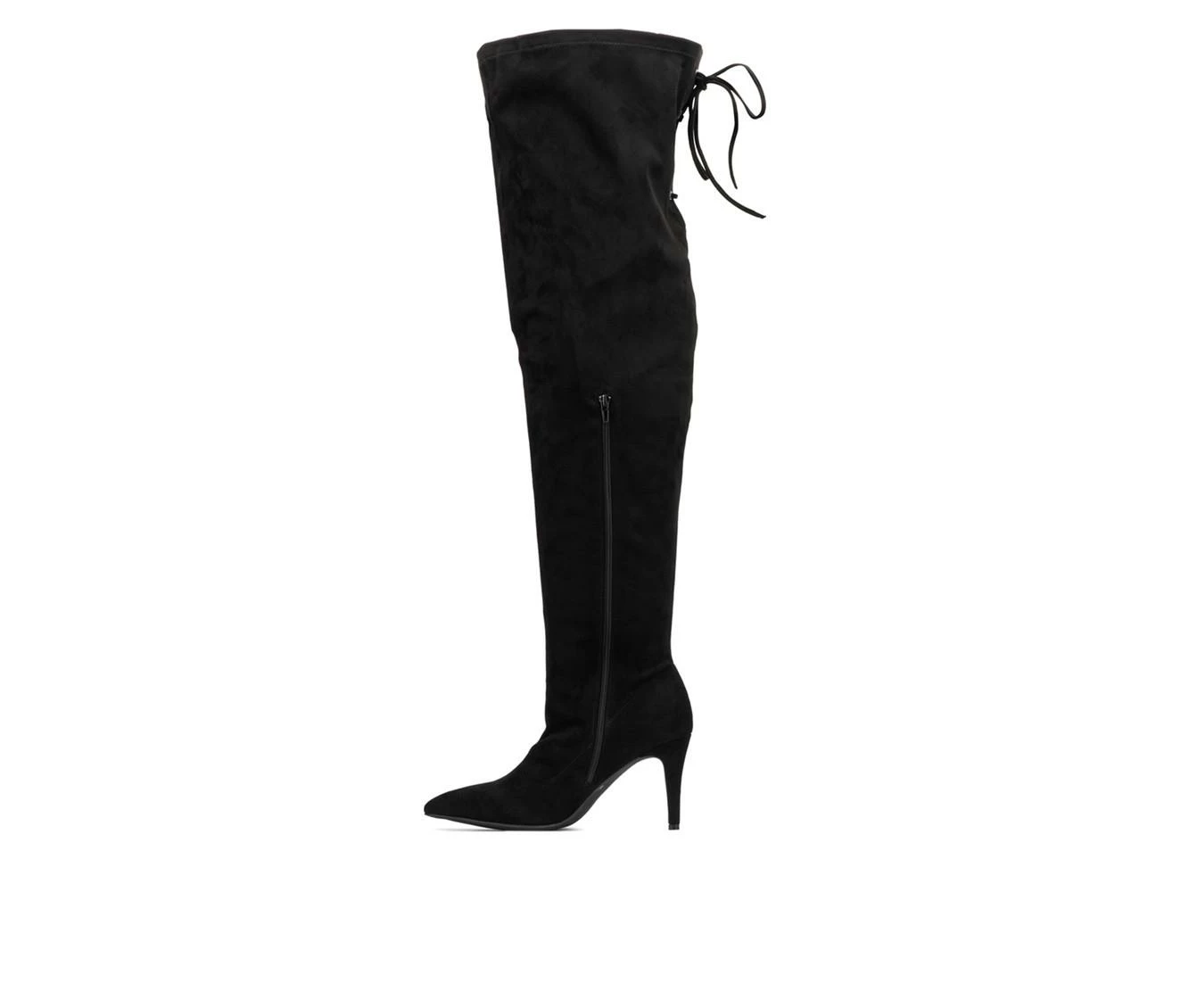 Budget π₯° Women's Fashion To Figure Larissa XWC Over The Knee Heeled π₯Ύ Boots Black Wide 𧨠4 Budget π₯° Women's Fashion To Figure Larissa XWC Over The Knee Heeled π₯Ύ Boots Black Wide 𧨠- Image 4
