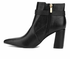 New 🔥 Women's New York And Company Elisabeth Heeled Booties Black 👏 -Journee shop 3 304