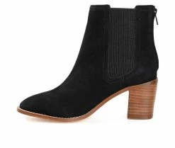 Promo ✨ Women's Journee Signature Tazlyn Heeled Chelsea Booties Black 👏 -Journee shop 3 321