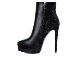 Cheapest 👍 Women's London Rag Encanto Heeled Booties Black 🥰 -Journee shop 3 329