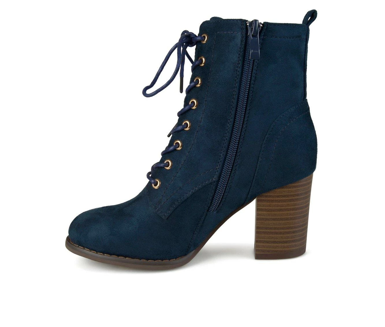 Best Pirce π₯ Women's Journee Collection Baylor Lace-Up Booties Blue π 4 Best Pirce π₯ Women's Journee Collection Baylor Lace-Up Booties Blue π - Image 4