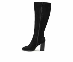 Best Sale 💯 Women's London Rag Zilly Knee High Heeled 🥾 Boots Black 🔥 -Journee shop 3 330