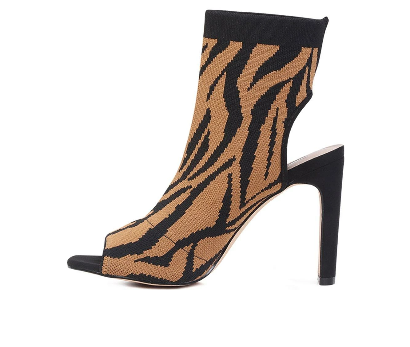 Cheap π Women's London Rag Peep Toe Stiletto Booties Zebra π 4 Cheap π Women's London Rag Peep Toe Stiletto Booties Zebra π - Image 4