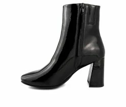 Wholesale 🌟 Women's Sugar Elly Heeled Booties Black Patent 👍 -Journee shop 3 336