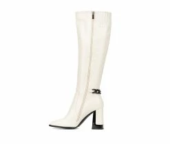 Flash Sale 🛒 Women's Torgeis Lauren Knee High Heeled 🥾 Boots Off White 😀 -Journee shop 3 365