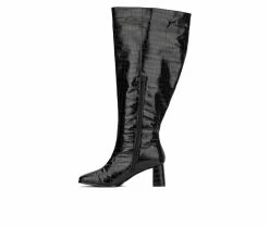 Best Sale 😍 Women's Fashion To Figure Milan XWC Knee High 🥾 Boots Black Wide ⌛ -Journee shop 3 375