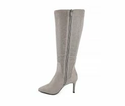 Best deal 🧨 Women's Jones NY Martin Heeled Knee High 🥾 Boots Grey 😀 -Journee shop 3 379