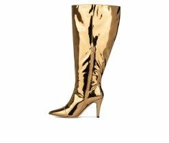 Budget 😀 Women's Fashion To Figure Shaunee XWC Knee High 🥾 Boots Gold Wide ⭐ -Journee shop 3 393
