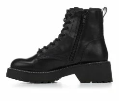 Deals 🔔 Women's Madden Girl Carra Lace-Up 🥾 Boots Black 🛒 -Journee shop 3 40