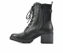 Wholesale ⌛ Women's White Mountain Bradley Lace Up Heeled Booties Black ⌛ 9 Wholesale ⌛ Women's White Mountain Bradley Lace Up Heeled Booties Black ⌛ -Journee shop 3 401