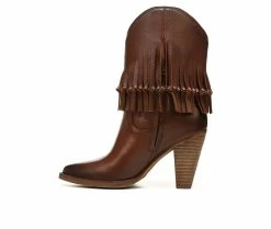 Deals 🛒 Women's Zodiac Donna Heeled Booties Cognac Brown 😀 -Journee shop 3 413