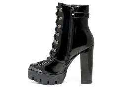 Discount ⌛ Women's London Rag Lobra Heeled Booties Black 🎉 -Journee shop 3 431