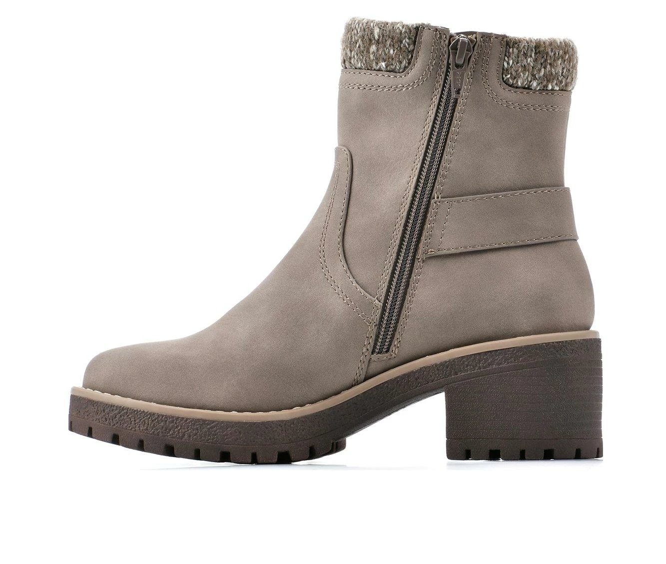 Wholesale π€© Women's Cliffs By White Mountain Blasting Heeled Booties Stone Nubuck π₯° 4 Wholesale π€© Women's Cliffs By White Mountain Blasting Heeled Booties Stone Nubuck π₯° - Image 4