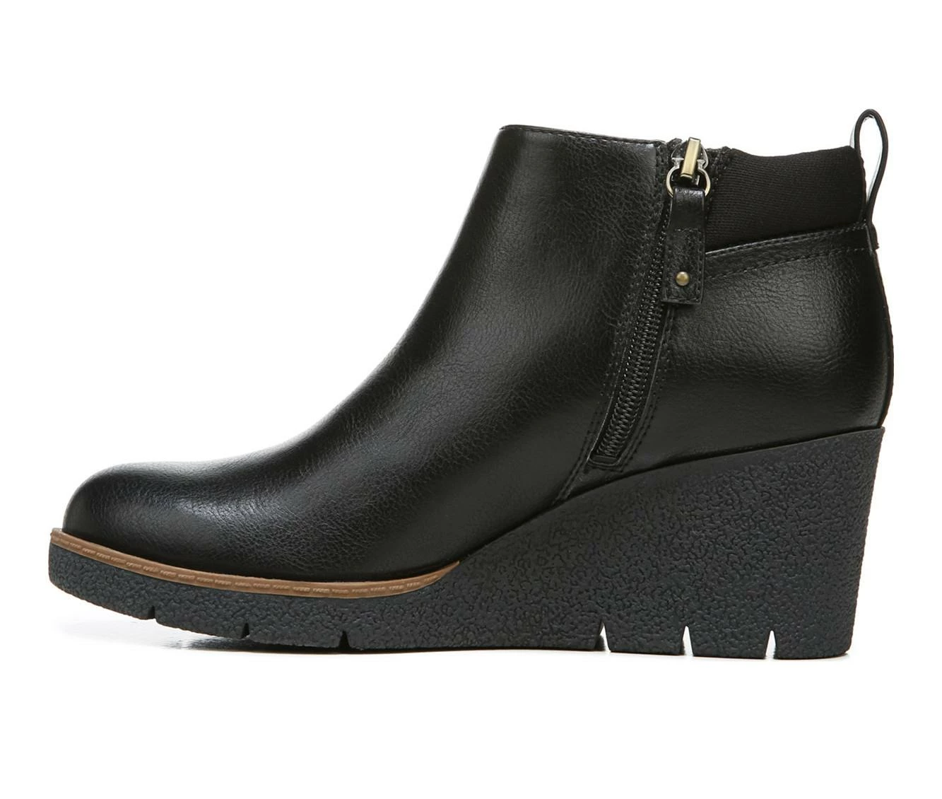 Best Sale π Women's Dr. Scholls Berklie Wedge Booties Black Synthetic π 4 Best Sale π Women's Dr. Scholls Berklie Wedge Booties Black Synthetic π - Image 4