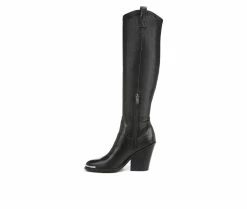Best Pirce 🛒 Women's Franco Sarto Glenice 2 Wide Calf Knee High Heeled Western 🥾 Boots Black 🎉 -Journee shop 3 485