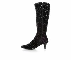 Outlet 😀 Women's Impo Namora Sequin Knee High 🥾 Boots Black 🛒 -Journee shop 3 49