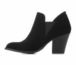 Best reviews of 🔥 Women's Y-Not Deluxe Heeled Booties Black Nub 👍 -Journee shop 3 5