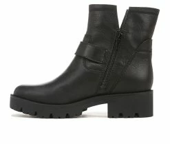 Outlet 🔥 Women's Zodiac Miller Moto Booties Black Leather 🔔 -Journee shop 3 507