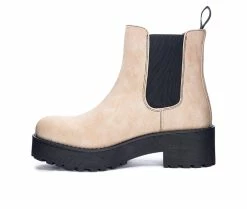 Discount 😀 Women's Dirty Laundry Maps Platform Chelsea 🥾 Boots Natural 🥰 -Journee shop 3 51