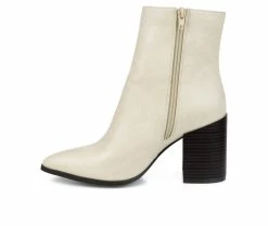 New 😉 Women's Journee Collection Kathie Booties Off White 😉 -Journee shop 3 52