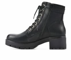 Best deal ✨ Women's White Mountain Reggie Lace Up Booties Black 😀 -Journee shop 3 539