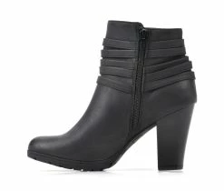 Best reviews of 🥰 Women's White Mountain Samuel Heeled Booties Black Suede 🧨 -Journee shop 3 559