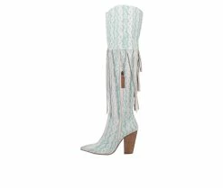 Best Pirce 👏 Women's Dingo Boot Kitty Kat Western 🥾 Boots Turquoise 👍 -Journee shop 3 579