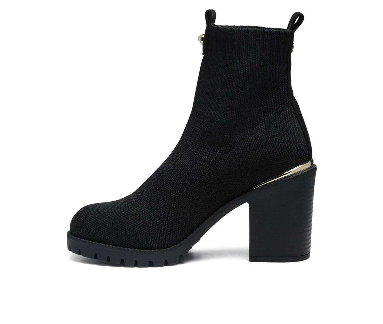 Cheapest π Women's London Rag Medusa Block Heel Booties Black π 4 Cheapest π Women's London Rag Medusa Block Heel Booties Black π - Image 4
