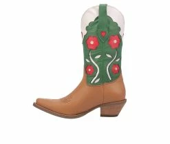 Coupon 🌟 Women's Dingo Boot Comin Up Roses Western 🥾 Boots Camel ❤️ -Journee shop 3 582