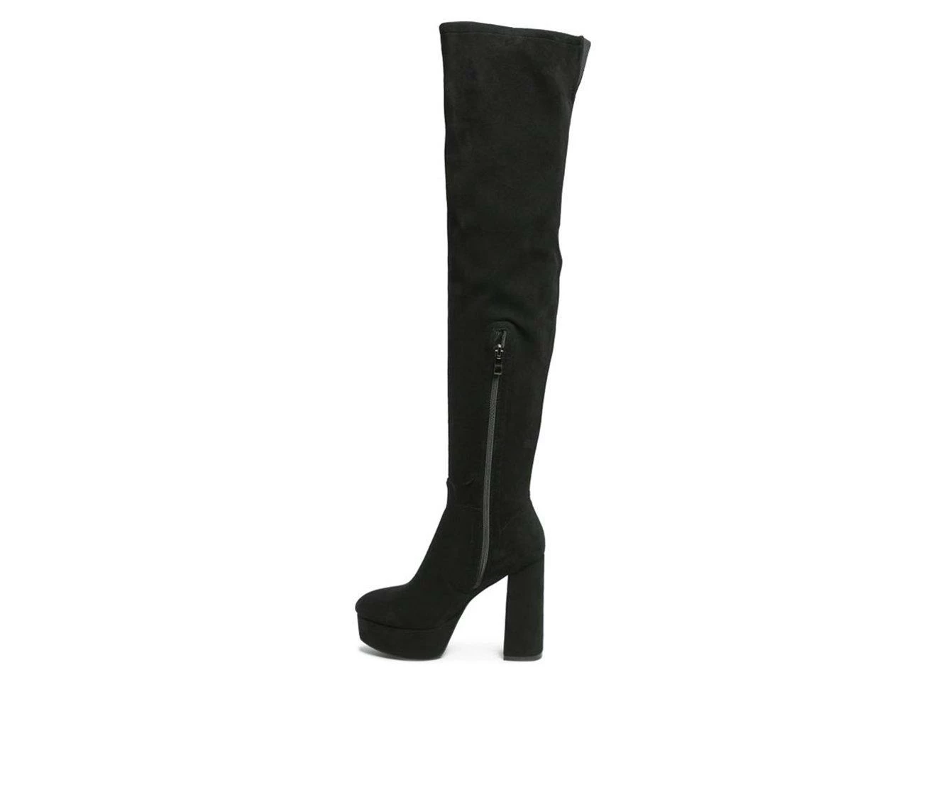 Best Pirce π Women's London Rag Bubble Platform Knee High π₯Ύ Boots Black Suede π 4 Best Pirce π Women's London Rag Bubble Platform Knee High π₯Ύ Boots Black Suede π - Image 4