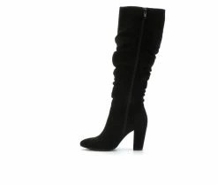 Outlet 👍 Women's Y-Not Compassion Ruched Knee High 🥾 Boots Black ⭐ -Journee shop 3 6