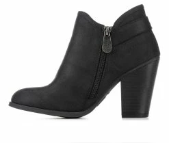 Flash Sale 😍 Women's Daisy Fuentes Capri Heeled Booties Black ⌛ -Journee shop 3 60