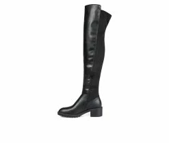 Buy ✨ Women's Journee Collection Aryia Wide Calf Over-The-Knee 🥾 Boots Black ⭐ -Journee shop 3 608