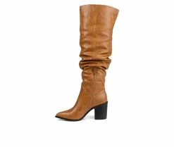 Best Pirce 🌟 Women's Journee Collection Pia Over-The-Knee 🥾 Boots Tan 💯 -Journee shop 3 625
