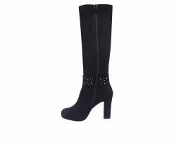 Best deal ✔️ Women's Impo Ovidia Bling Knee High Heeled 🥾 Boots Black/Smoke ⌛ -Journee shop 3 65