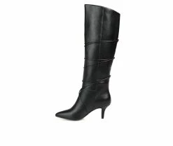 Deals ⌛ Women's Journee Collection Kaavia Knee High 🥾 Boots Black 🧨 -Journee shop 3 654