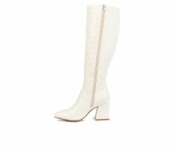 Best Sale 👏 Women's Journee Collection Landree Knee High 🥾 Boots Bone 😍 -Journee shop 3 683