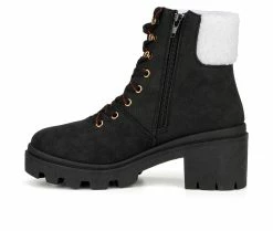 Best reviews of ⌛ Women's Olivia Miller Ariel Lace-Up 🥾 Boots Black ✔️ -Journee shop 3 690