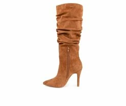 Deals 💯 Women's Journee Collection Sarie Knee High 🥾 Boots Cognac 🤩 -Journee shop 3 692