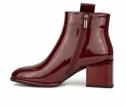 Outlet 😉 Women's Torgeis Monty Booties Burgundy ⌛ -Journee shop 3 694