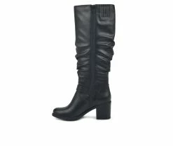 Cheapest 🥰 Women's White Mountain Desirable Knee High 🥾 Boots Black ⭐ -Journee shop 3 73