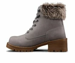Best reviews of 🥰 Women's Lugz Flirt Hi Fur Lace-Up 🥾 Boots Grey/Gum 🤩 -Journee shop 3 737