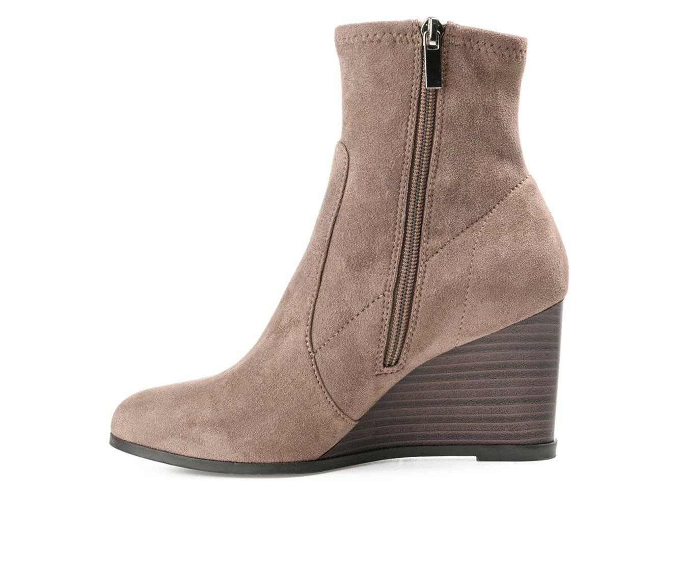 Brand new π― Women's Journee Collection Hepburn Wedge Booties Taupe π 4 Brand new π― Women's Journee Collection Hepburn Wedge Booties Taupe π - Image 4