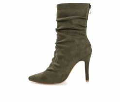 Wholesale 👍 Women's Journee Collection Markie Stiletto Booties Olive ⌛ -Journee shop 3 76